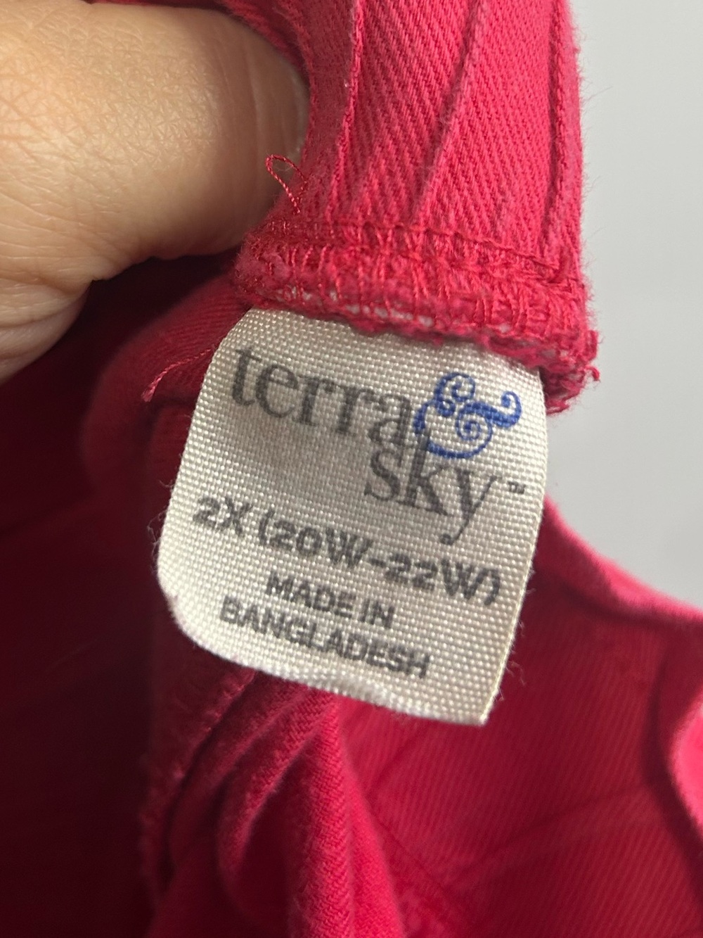 Terra & Sky Hot Pink Linen Blend Paperbag Waist Shorts 2X (20W-22W) - Picture 3 of 5